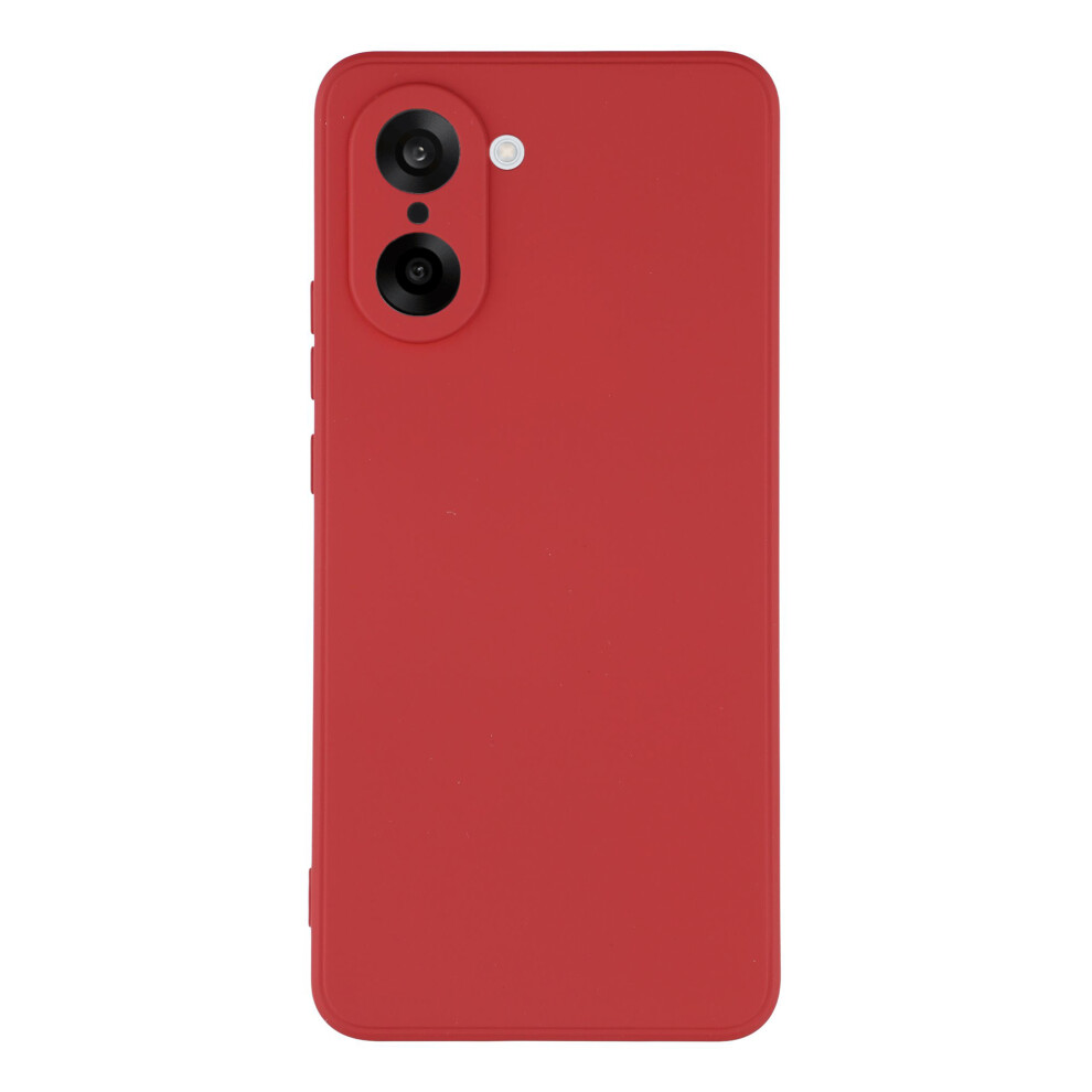 (Hawthorn ) Amorus For Oneplus Nord Ce5 5G / Ace 5 Racing 5G Case Precise Cutouts Tpu Fiber Lining Shockproof Phone Cover Red 6914297094502