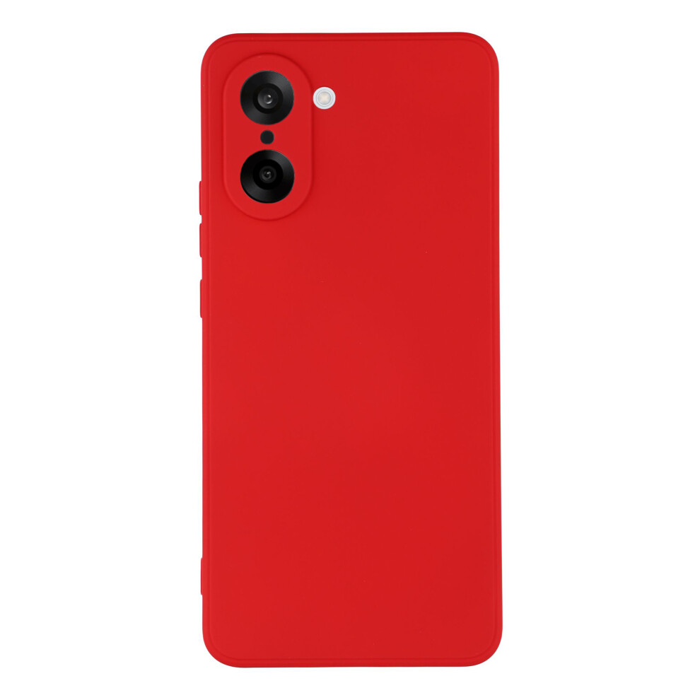 (Red) Amorus For Oneplus Nord Ce5 5G / Ace 5 Racing 5G Case Precise Cutouts Tpu Fiber Lining Shockproof Phone Cover Red 6914293319463