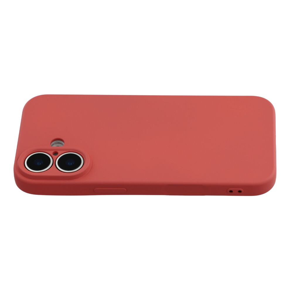 (Hawthorn ) Amorus For Iphone 17 Case Precise Cutouts Tpu Fiber Lining Shockproof Phone Cover Red 6914293054111