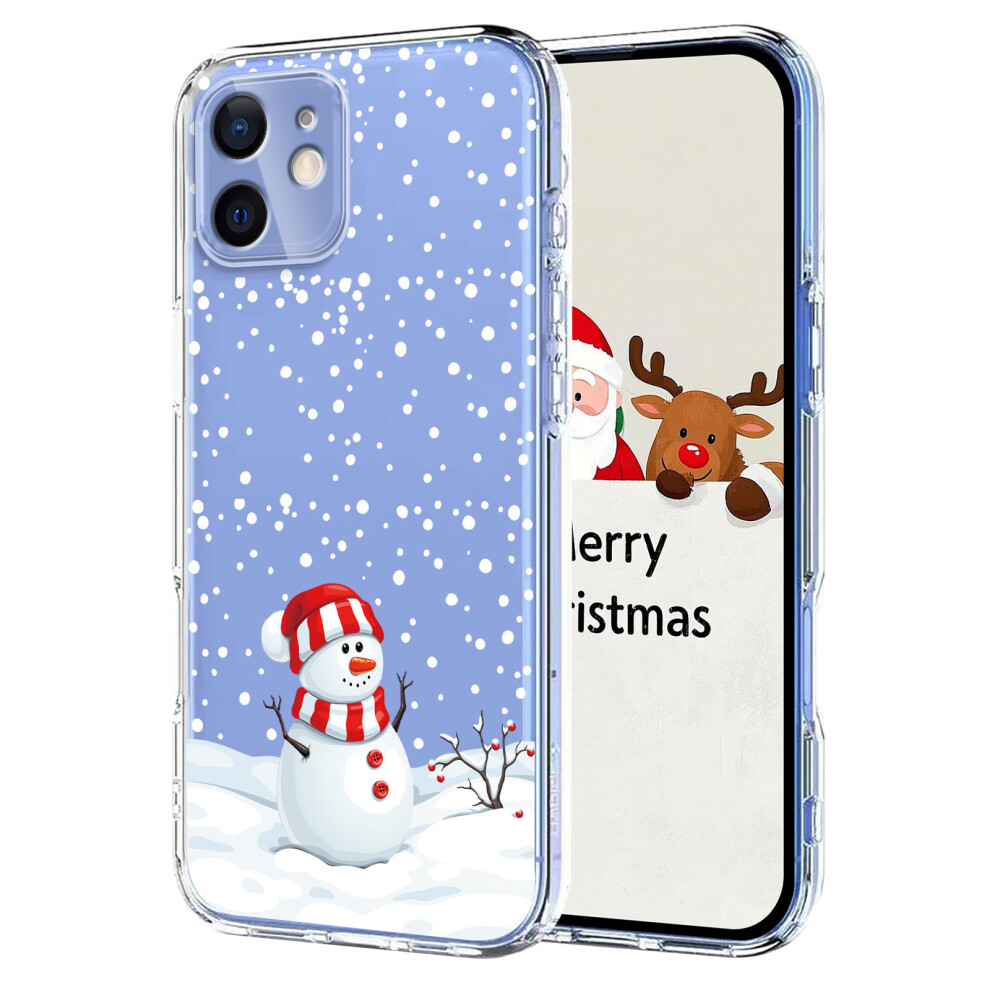 (Christmas Snowman) For Iphone 11 Case Christmas Themed Pattern Printing Tpu Phone Back Cover 6914291570132