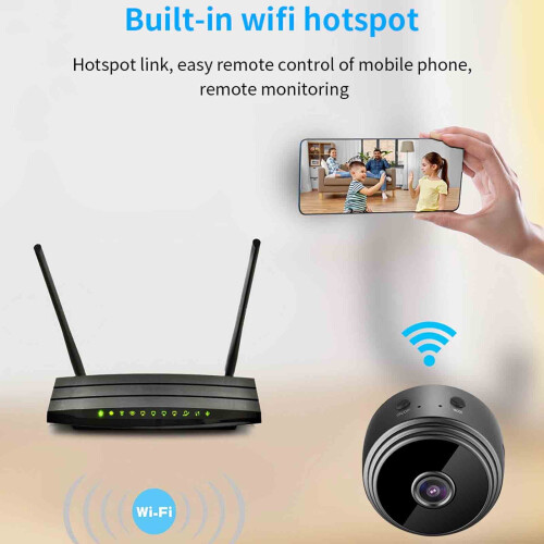 Trådløst WiFi-sikkerhetskamera 1080p med nattsyn 1