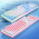 Wired Gaming Keyboard Pink ABS Office 104 Keys 6