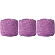 Threadart crochet thread lilac size 10 3-pack 50g