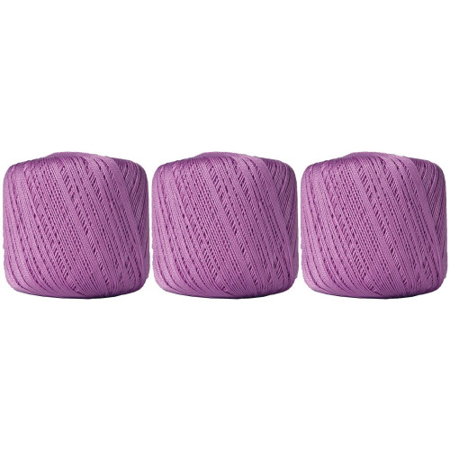 Threadart crochet thread lilac size 10 3-pack 50g