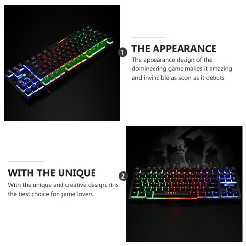 Gaming Keyboard Wired 87-Key RGB Backlit 2