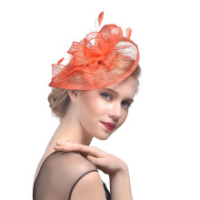 Ongmies - Chapeau de mariage en liquidation pour femme - Chapeau de mariée avec queue de fleur, plumes et pince à cheveux - Accessoire bandeau