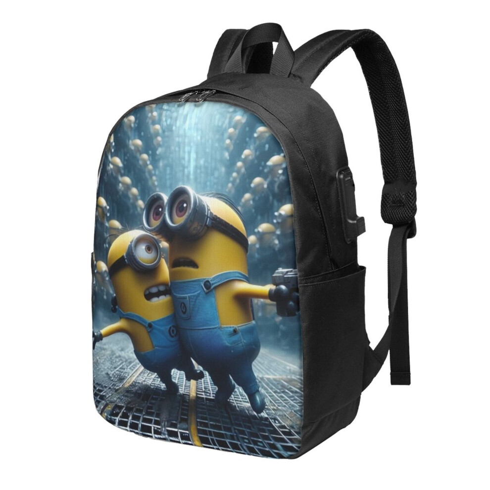 Minions F Laptop Backpack 17 Inch Light/Black 900881717366