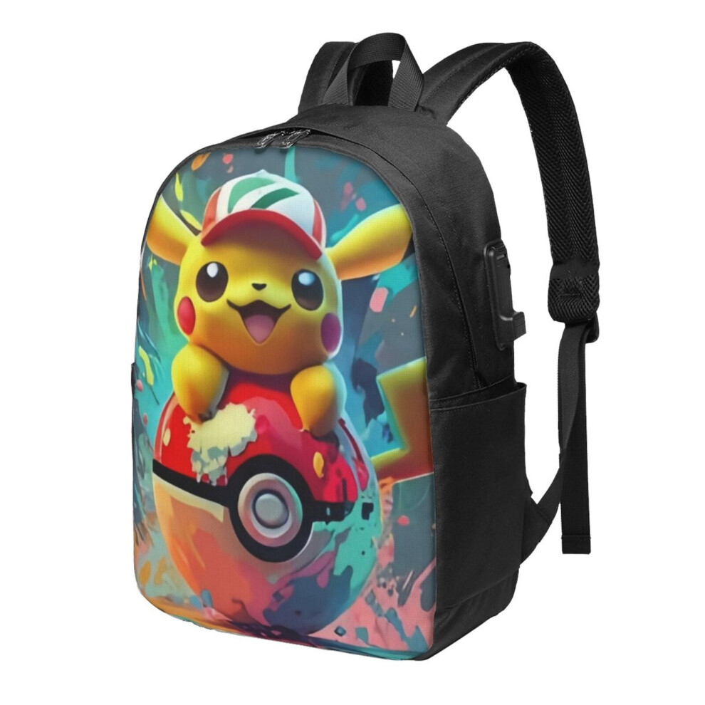 Pikachu F Laptop Backpack 17 Inch Light/Black 900881717489
