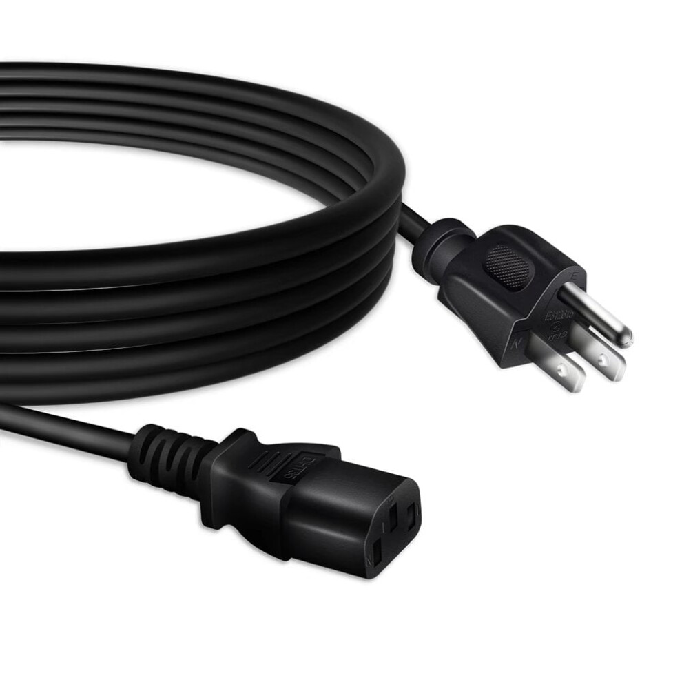 Pwron Ac Power Cable 6Ft 18 Awg 3-Prong For Monitor Tv 940684994373