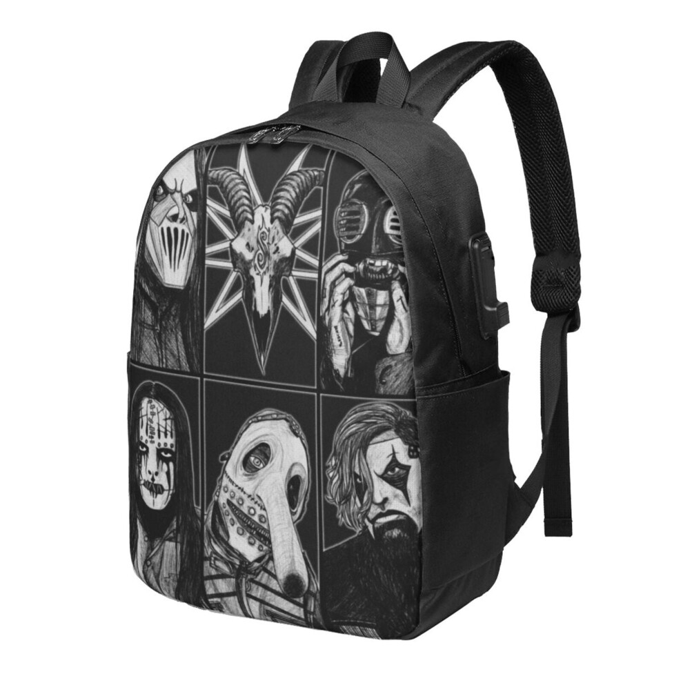 Slipknot F Laptop Backpack 17 Inch Light/Black 900881716819