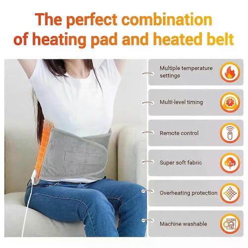Electric Heating Pad Thermal Blanket for Home Office with Temperature Control 1