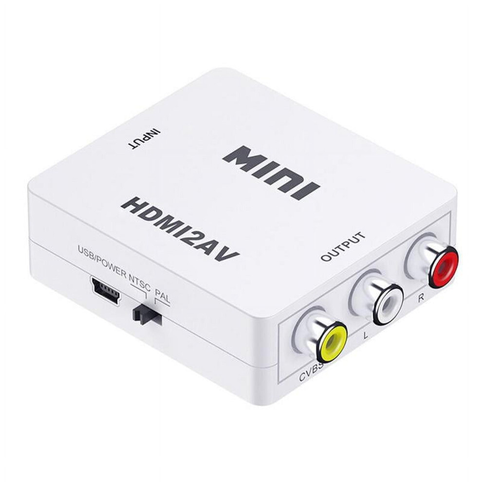Hdmi To Rca Adapter 1080P Av Composite Video Audio 900881726818