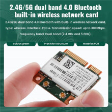 Doble Banda 2.4 5G 300M 802.11A / B / G / N Wifi 4.0 Inalámbrico Tarjeta Pci-E para Bcm943228Hmb Sps 718451-001