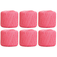 Threadart crochet thread size 3 pink 6-pack 50g