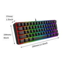 Mechanical Wired Keyboard Ergonomic Quiet RGB Light
