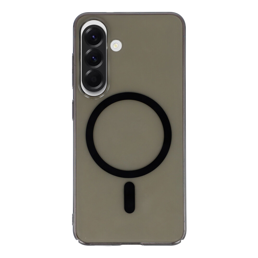 (Transparent ) For Samsung Galaxy A56 5G Crystal Clear Magnetic Case Hard Pc Phone Cover Black 6914298491751