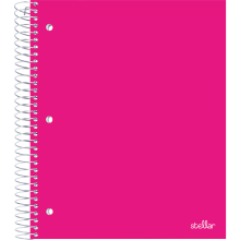Office Depot Stellar Poly-anteckningsbok, 20 x 28 cm, 3 sidor, linjerad, 150 ark, rosa