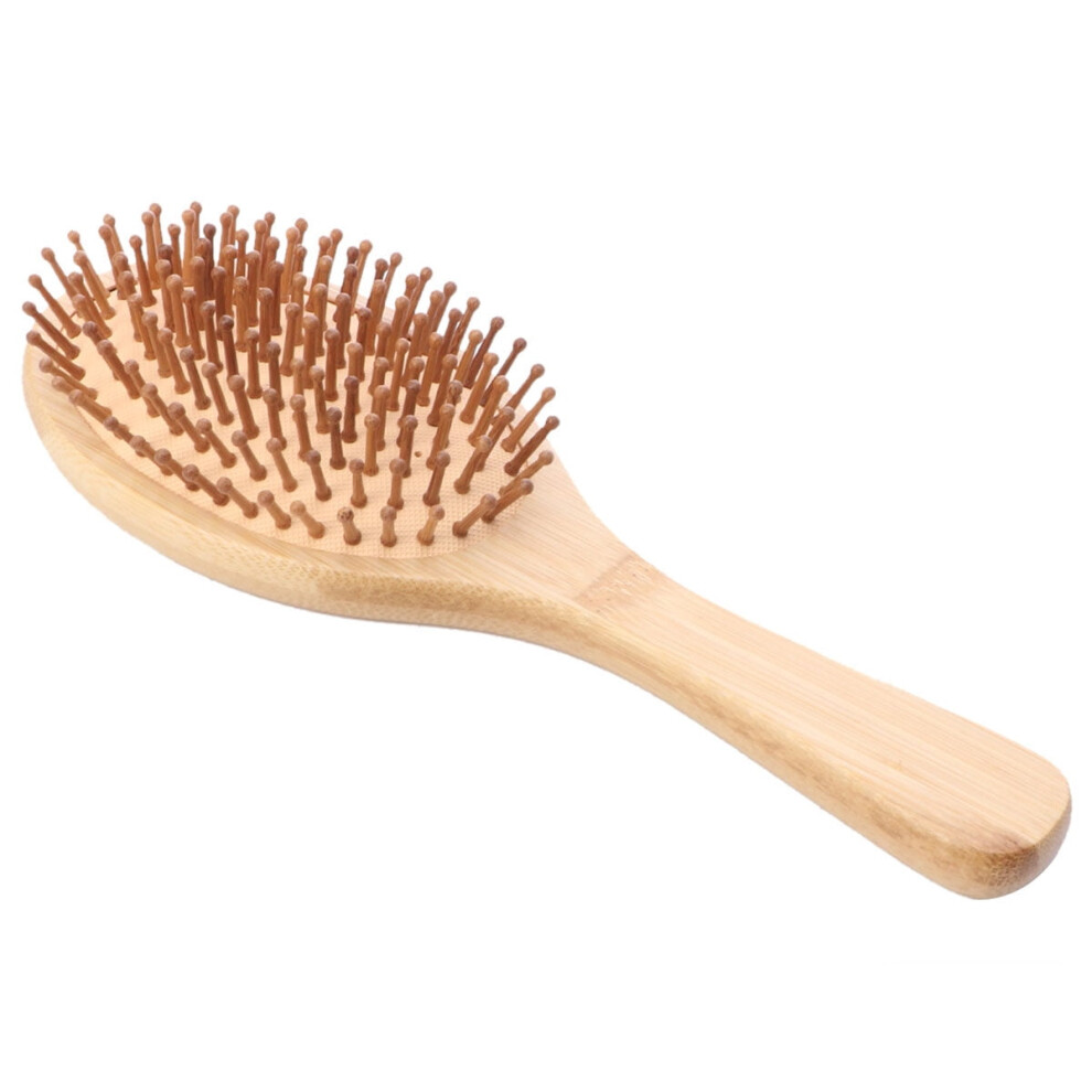 Bamboo Hair Brush Anti-static Detangling Comb 1pc