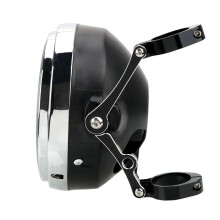 Abrazadera de Montaje Universal para Faros Delanteros de Motocicleta de 39 mm A 41 mm, Ajustable, Color Negro.