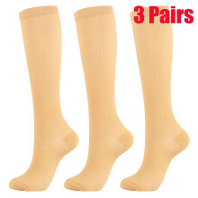 Women's Graduated Compression Knee Socks 15-20 mmHg 3 Pairs