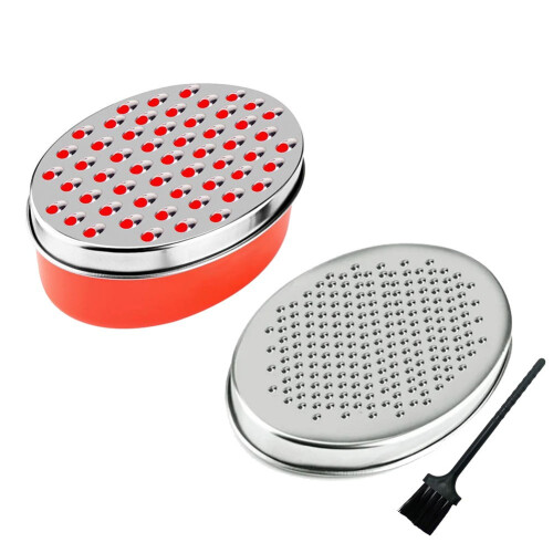 Cheese Grater with Container and Dual-Size Lid