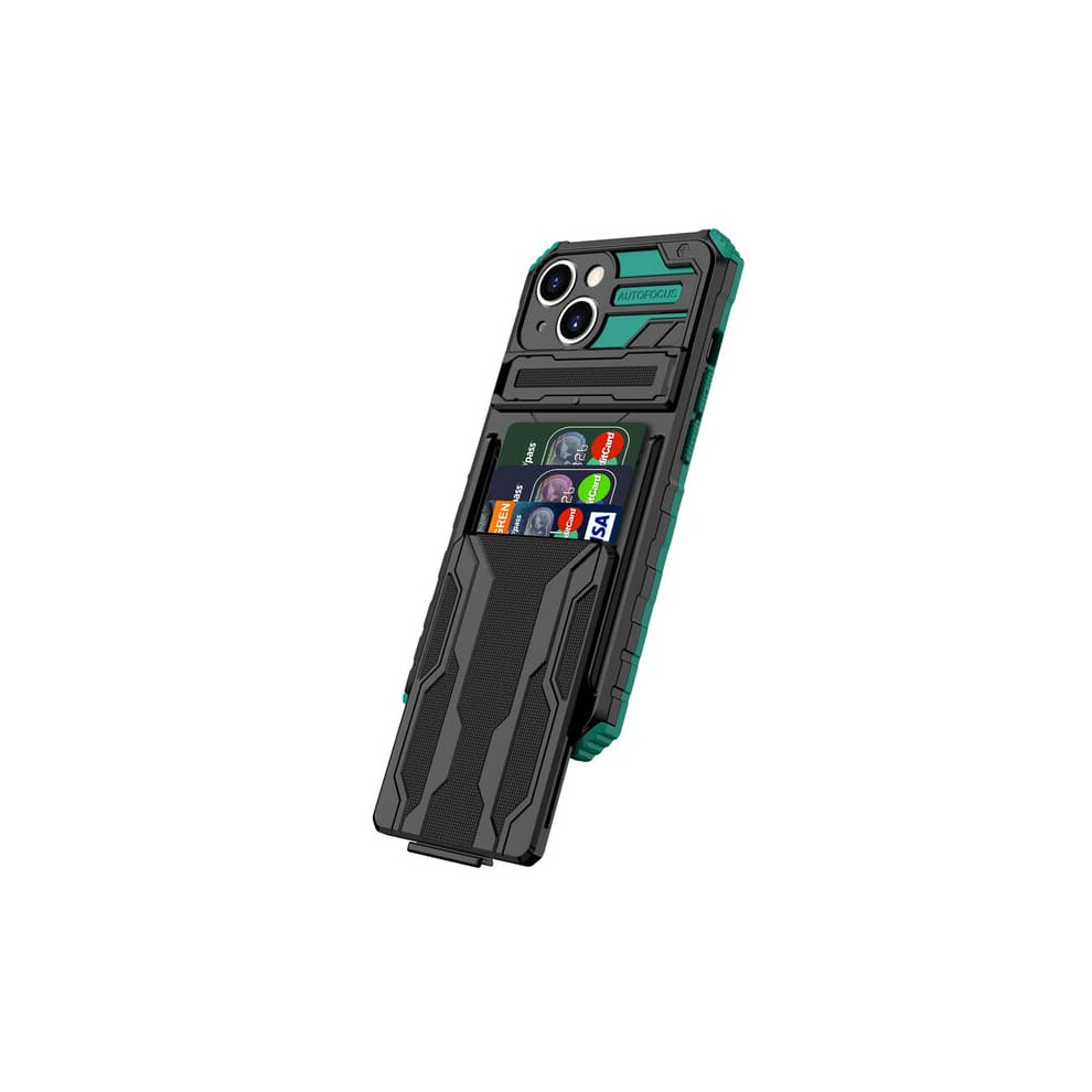 Iphone 13 Wallet Case With Card Slots And Kickstand Green 962029535690