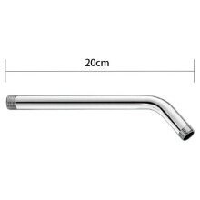Stainless Steel Shower Head Extension Arm Straight 12 Inch