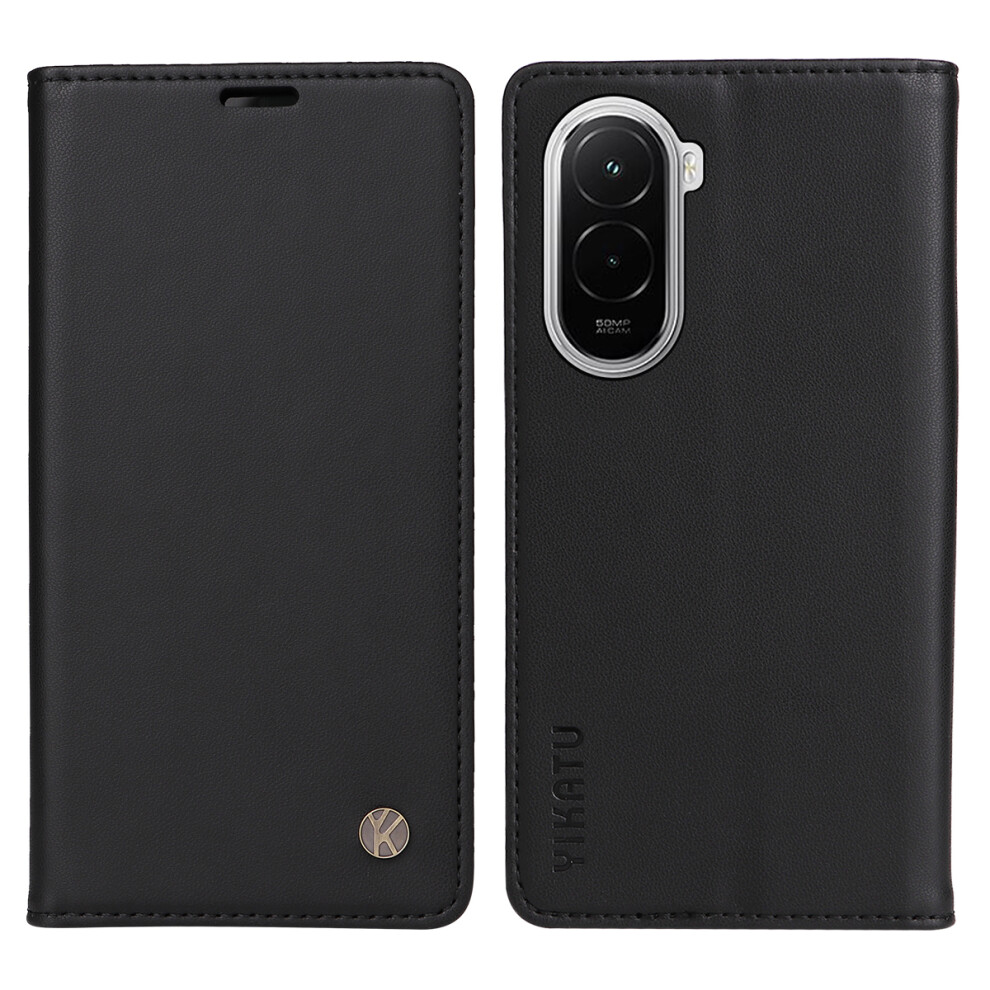 (Black) Yikatu For Xiaomi Poco M7 4G (169Mm) Phone Cases Magnetic Closure Pu Leather Mobile Cover Black 6914298127865