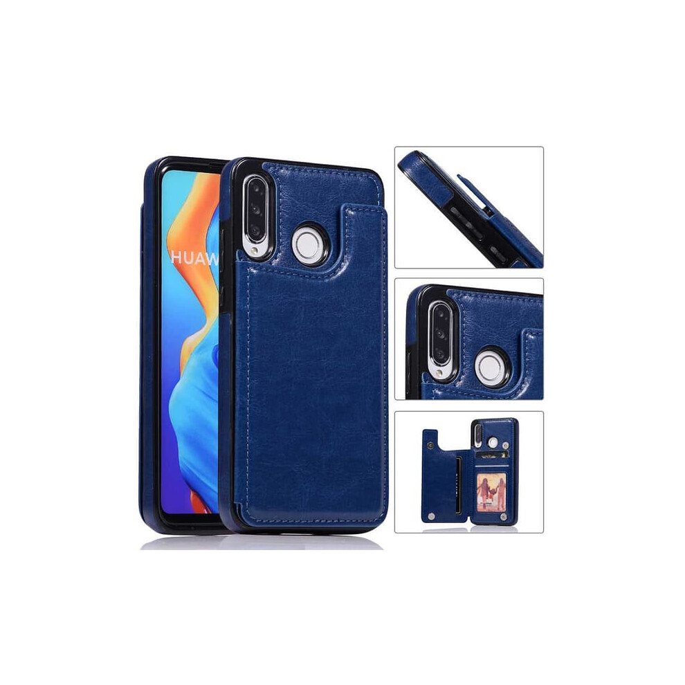 Huawei P30 Lite Case With Card Holder Blue 962029558712