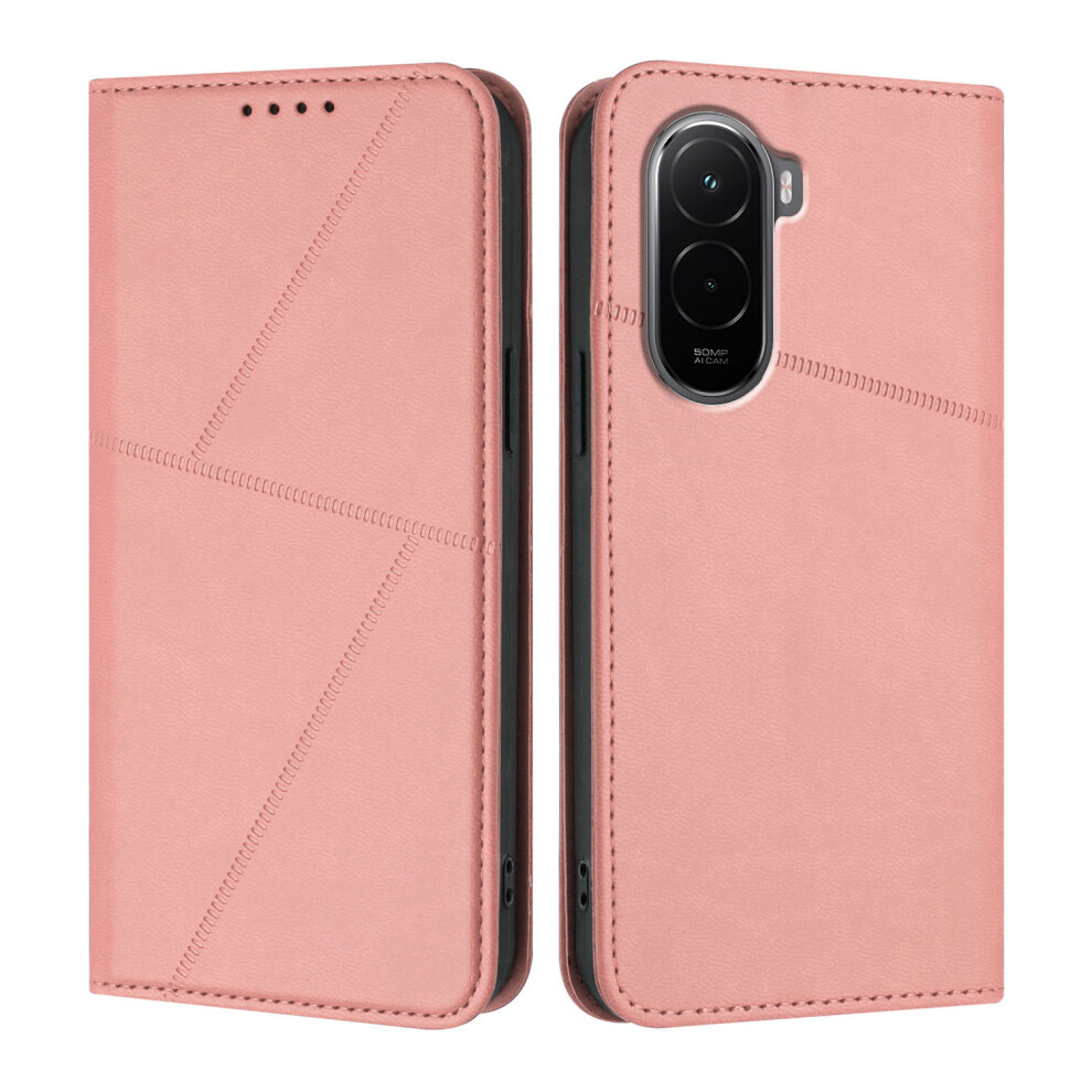 (Pink) For Xiaomi Poco M7 4G (169Mm) Wallet Case Magnetic Closure Leather Flip Phone Cover With Stand Pink 6914299049685