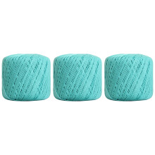 Mercerized Cotton Crochet Thread Size 3 Aqua 3-Pack