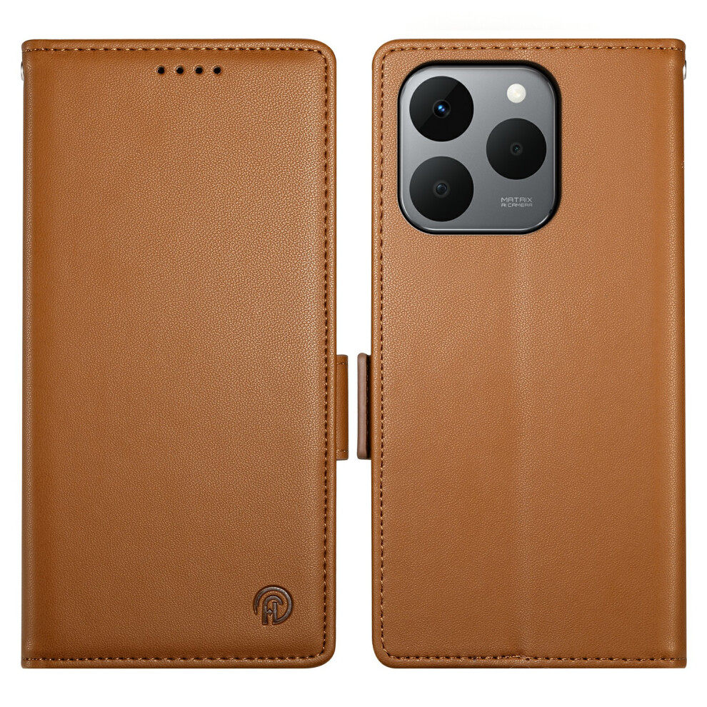 (Brown) For Realme 15T 5G Stand Case Pu Leather Wallet Phone Cover Brown 6914291051709