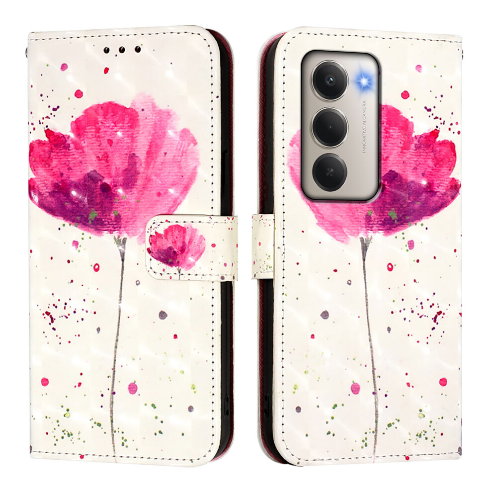 (Flower) For Xiaomi Redmi 15 4G (Eu) (171Mm) Leather Case Pattern Printing Wallet Stand Mobile Cover With Strap 6914292932403