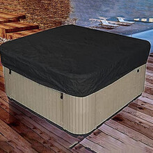 Hot Tub Cover Heavy Duty Square Outdoor Protector Black