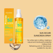 (4 pcs) SPF 50 Sunscreen Spray 100ml Non-Sticky Water-Resistant Moisturizing Protect Skin Smooth Sunburn Prevention Sunscreen Spray