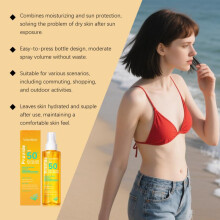 (2 pcs) SPF 50 Sunscreen Spray 100ml Non-Sticky Water-Resistant Moisturizing Protect Skin Smooth Sunburn Prevention Sunscreen Spray