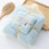 Soft Large Bath Towel Set Light Blue 2 Pieces 2