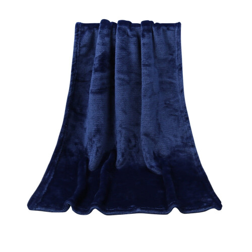 Dark Blue Flannel Blanket 50x70cm Soft Warm Throw 1