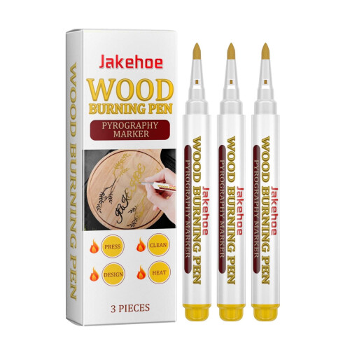 Wood Burning Pen Set – 3pcs Scorch Marker, 15ml 1