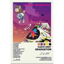 Kanye West poster, afstudeeralbum poster, muurdecoratie, posters en prints, esthetische posters, muurposters voor de kamer