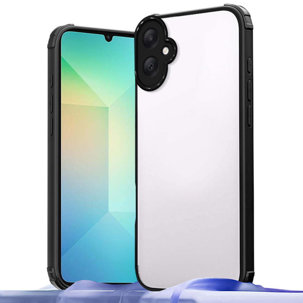 (Black) For Samsung Galaxy A06 5G Case Reinforced Corner Shockproof Tpu + Acrylic Phone Cover Black 6914296578645