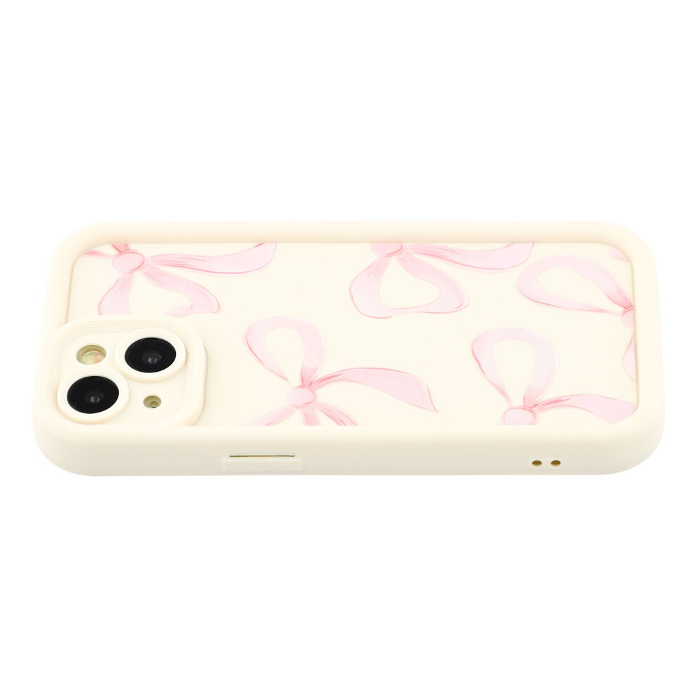 (Big Bow / ) For Iphone 13 Case Aesthetic Pattern Print Tpu Shockproof Phone Cove White 6914297245508