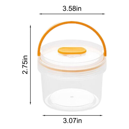RFUGUG Round Bento Box Set Clear Leakproof 3 Sizes 2