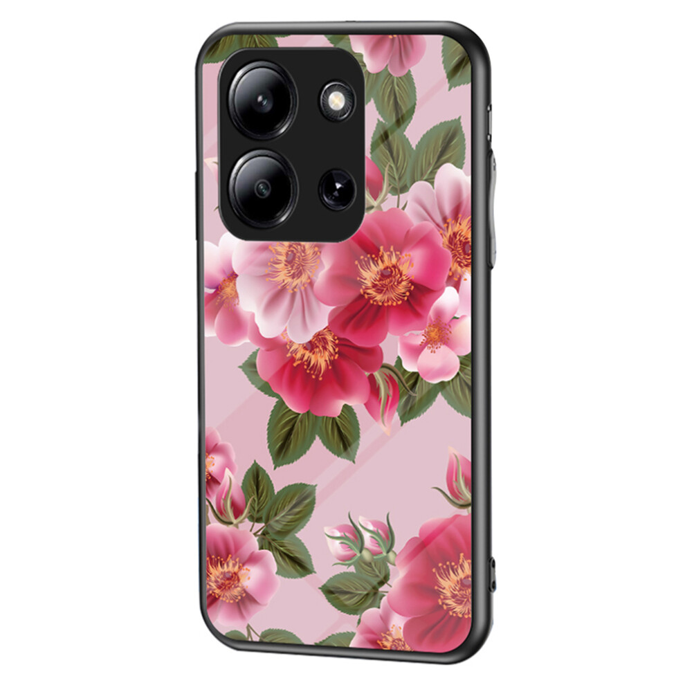 (Glamorous Peony) For Xiaomi Redmi 15C 4G (Global) (171Mm) / Poco C85 4G (171Mm) Case Floral Pattern Tpu + Tempered Glass Protective Phone Cover 6914291984786
