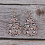 RSAMD love pattern vegan leather teardrop earrings coral 1