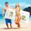 Sneldrogende microvezel strandhanddoek, 30x60 inch, wit 4