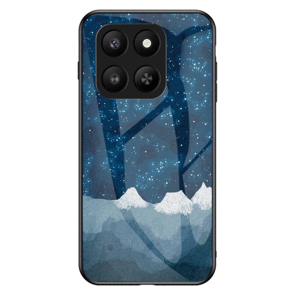 (Scattering Starry) For Honor 400 Smart 5G / X7d 4G Case Starry Sky Pattern Tempered Glass Phone Cover 6914293315830