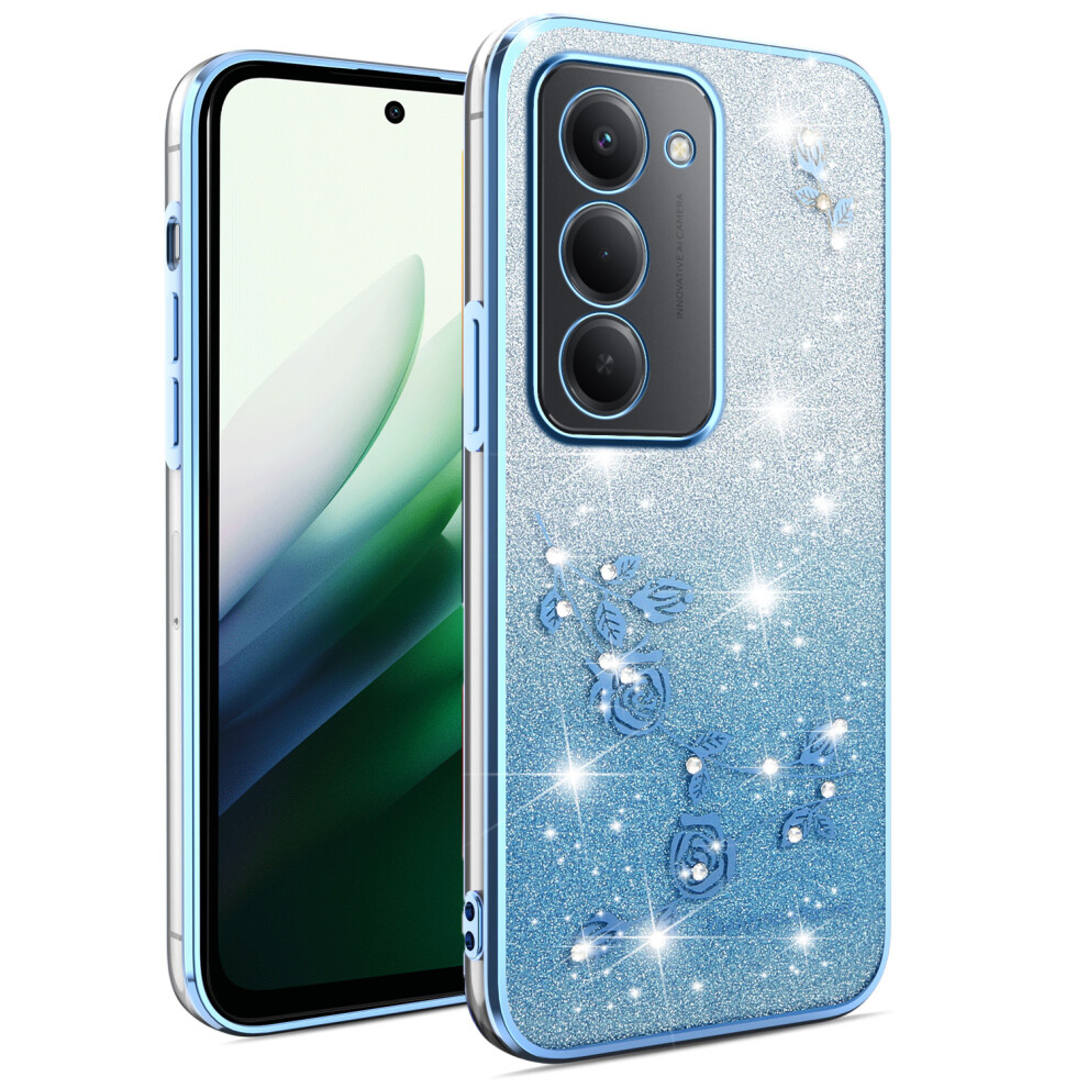 (Blue) Kadem For Xiaomi Redmi 15 4G (Eu) (171Mm) Case Flower Tpu Flexible Gradient Phone Cover Blue 6914290763832