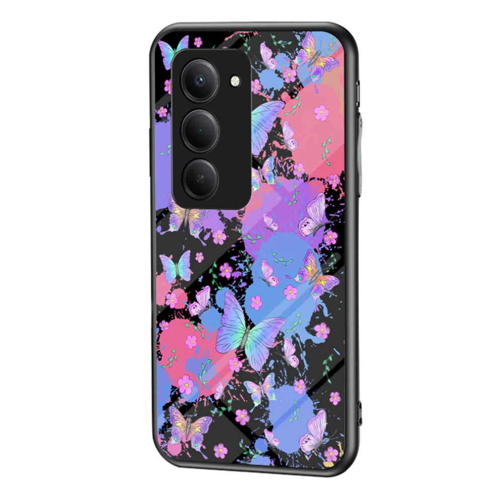 (Brilliant Butterfly) For Xiaomi Redmi 15 5G (Global) (169Mm) Case Butterfly Pattern Tpu + Tempered Glass Protective Phone Cover 6914292609442