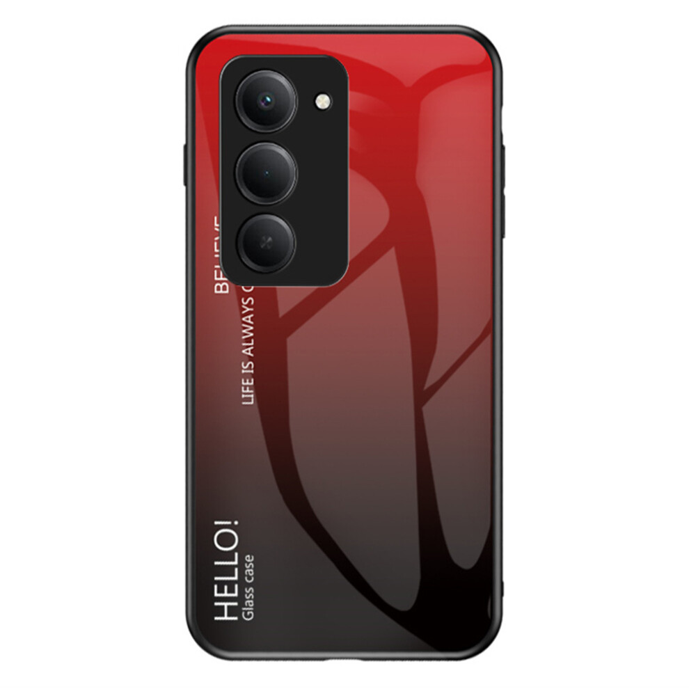 (Gradient Red Black) For Xiaomi Redmi 15 5G (Global) (169Mm) Case Anti-Scratch Tempered Glass + Pc + Tpu Phone Cover Black,Red 6914299771685